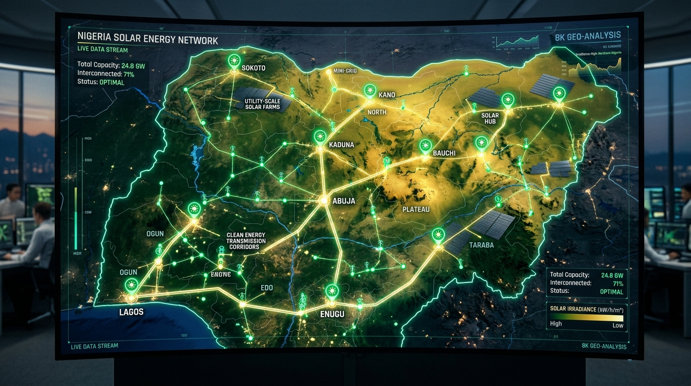 Nigeria Solar Energy Infrastructure & Geographical Nodes